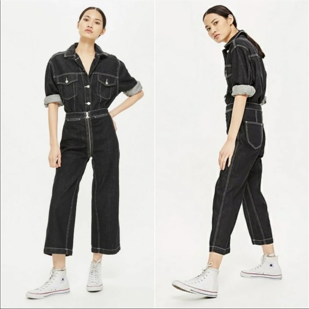 NWT TOPSHOP MOTO Crop Crotch zip Size 30